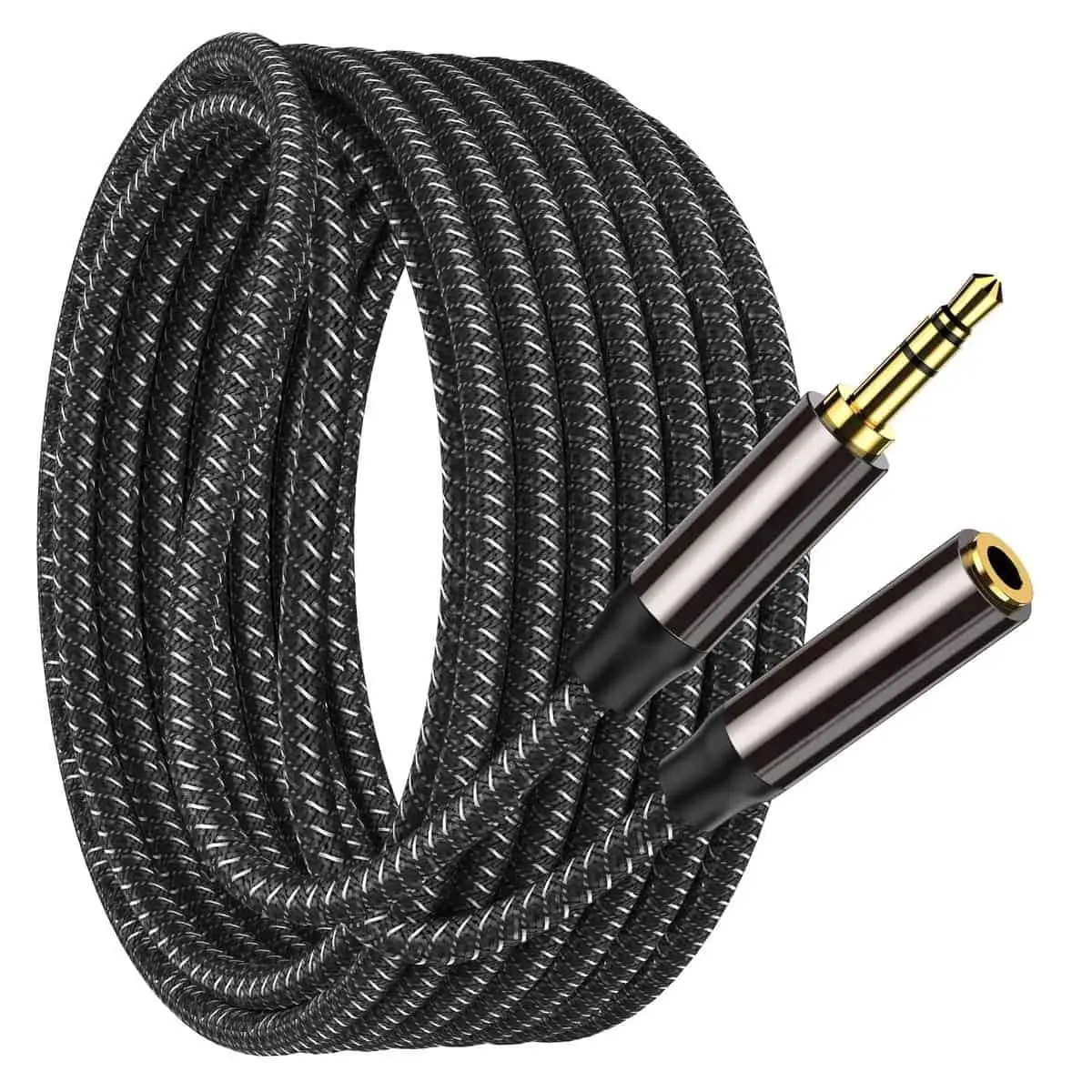 Cable de extensión de audio estéreo auxiliar macho a hembra de 3,5 mm 1
