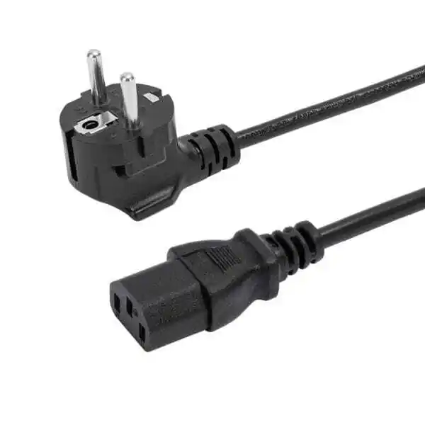 Cable de alimentación Schuko europeo en ángulo de 90° CEE 7/7 a IEC320 C13 1