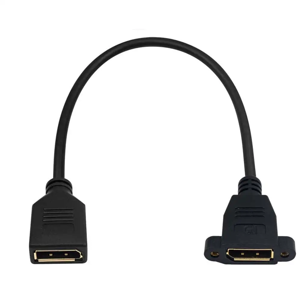 DisplayPort Female Adapter Panel Mount Cable 1