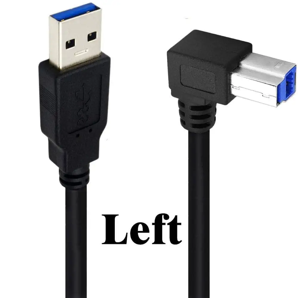 SuperSpeed Angle USB 3.0 Type A male to Type B male Printer cable, 5Gbps 1