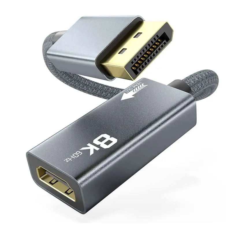 8K DisplayPort 1.4 to HDMI 2.1 Female Adapter 1