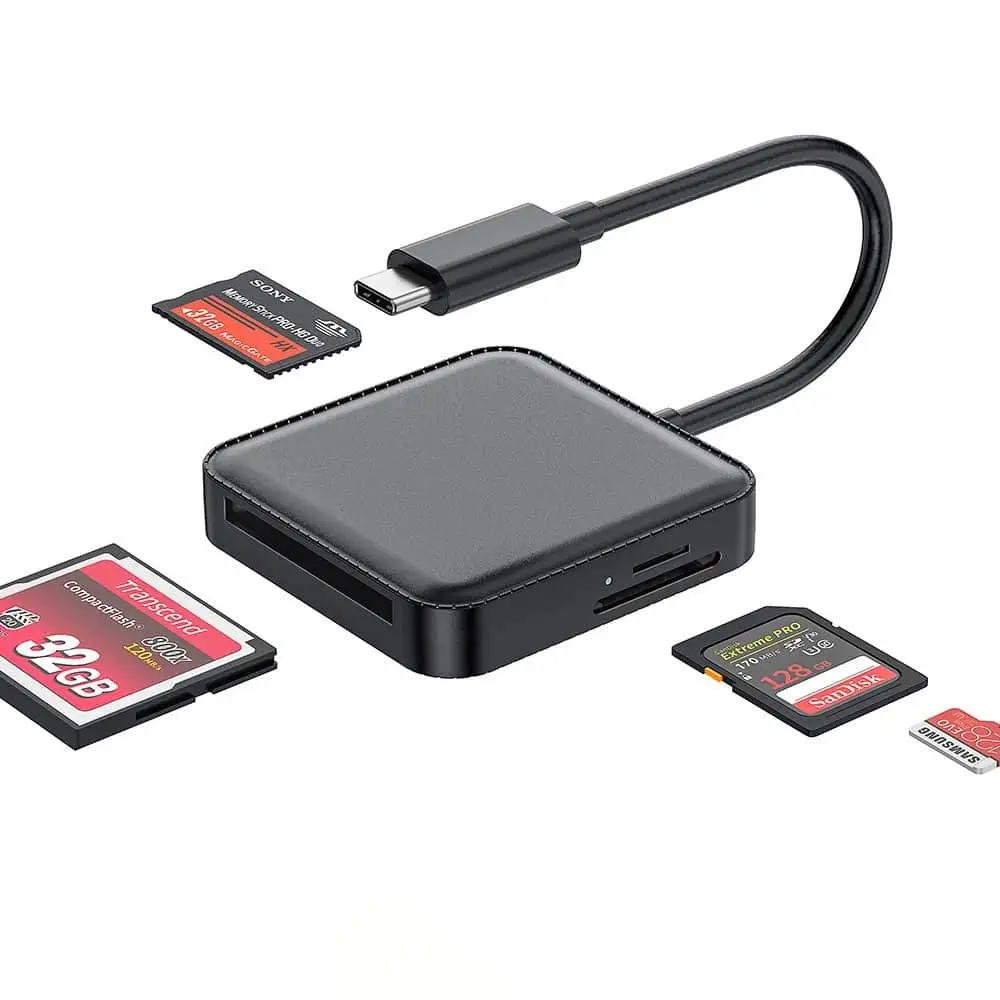 USB Type-C to SD TF CF MS 4 in 1 Card Reader 1