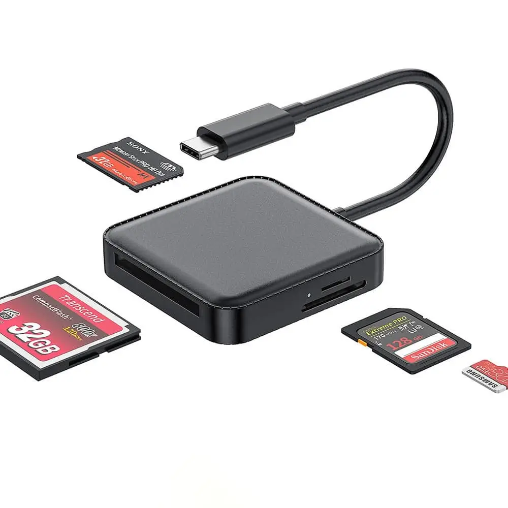 USB Type-C to SD TF CF MS 4 in 1 Card Reader 1