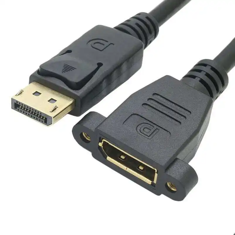 Cable de extensión DisplayPort 1.4 para montaje en panel, macho a hembra 1