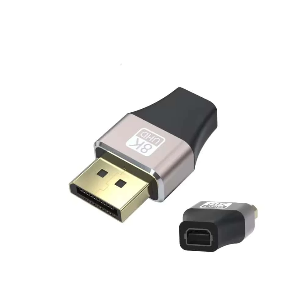 DisplayPort auf Mini-DisplayPort-Buchse Adapterkupplung, Aluminiumgehäuse, 8K 1