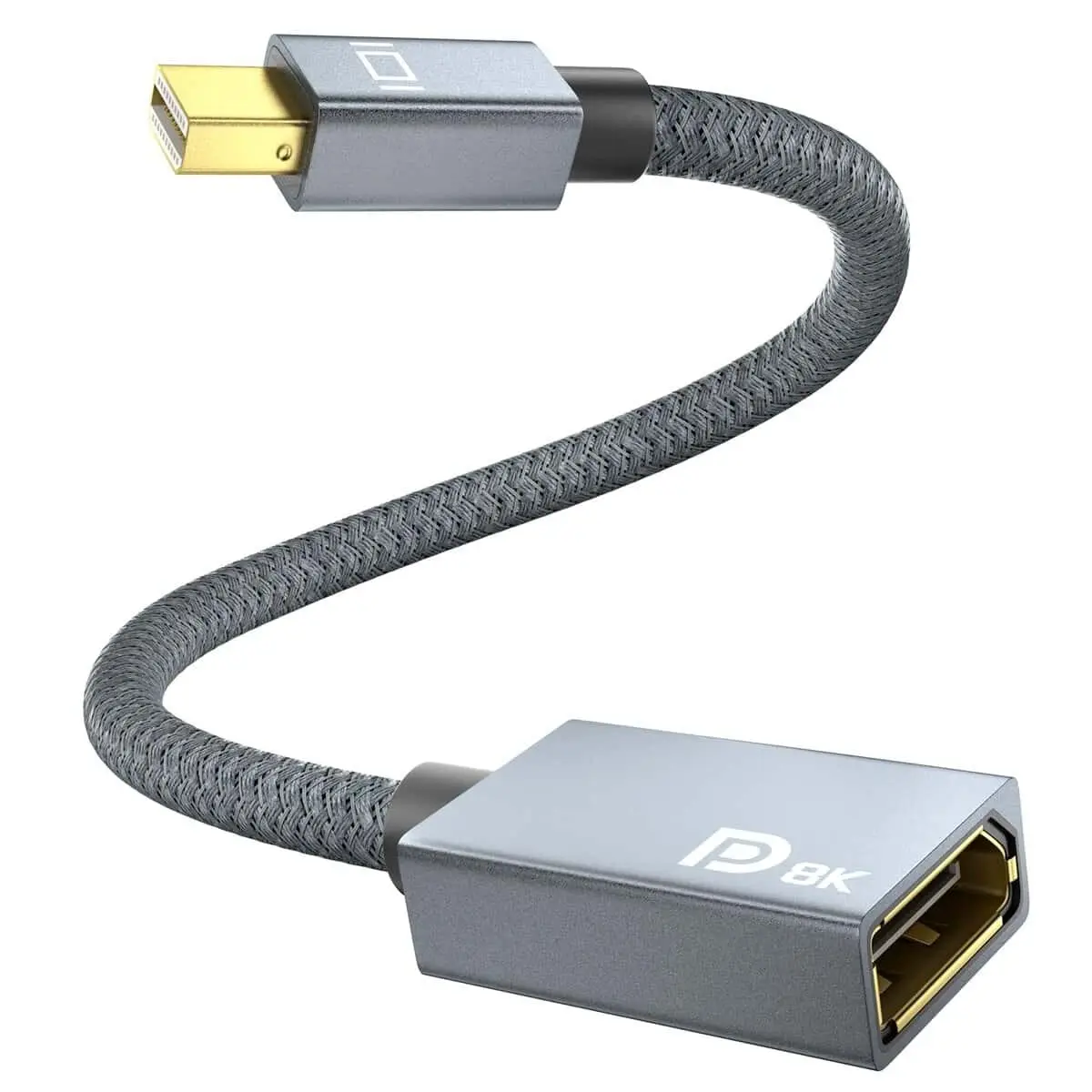 8K Mini DisplayPort to DisplayPort Female Adapter Mini DP to DP Converter 1