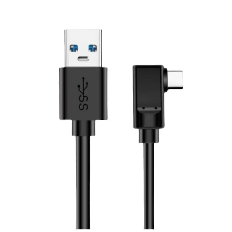 Cable USB 3.0 A macho a USB C macho en ángulo 1