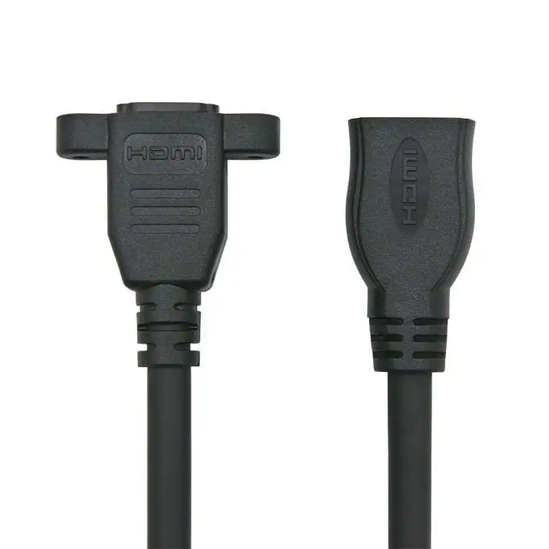 8K HDMI Panel Mount Cable, Female to Female 1