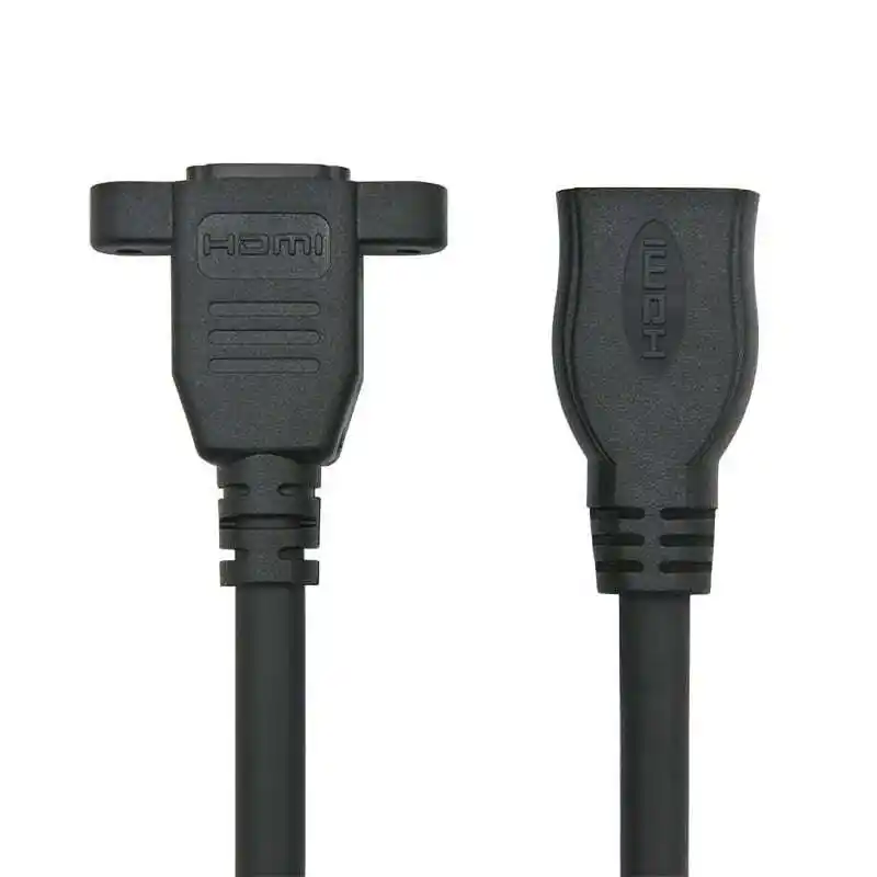 8K HDMI Panel Mount Cable, Female to Female 1