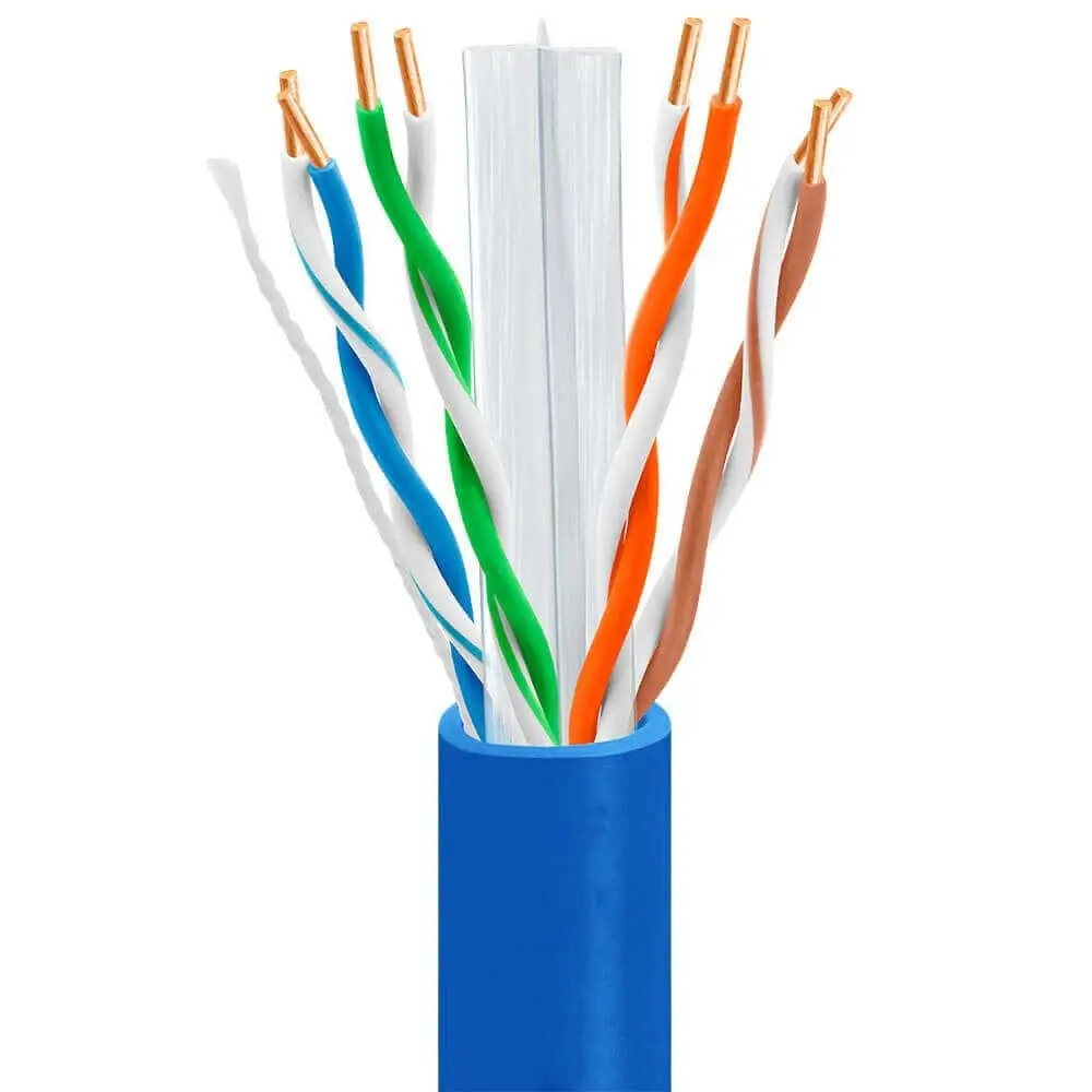 Cat6A Plenum 1000ft U/UTP Unshielded Twisted Pair – 23AWG Solid Copper Conductors, Plenum-Rated Jacket, 10Gbps Data Transfer, Various Colors & Lengths, Customizable 1