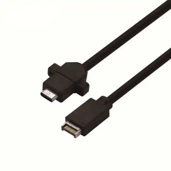 Cable de extensión para placa base USB tipo E macho a USB 3.1 tipo C hembra para montaje en panel 1