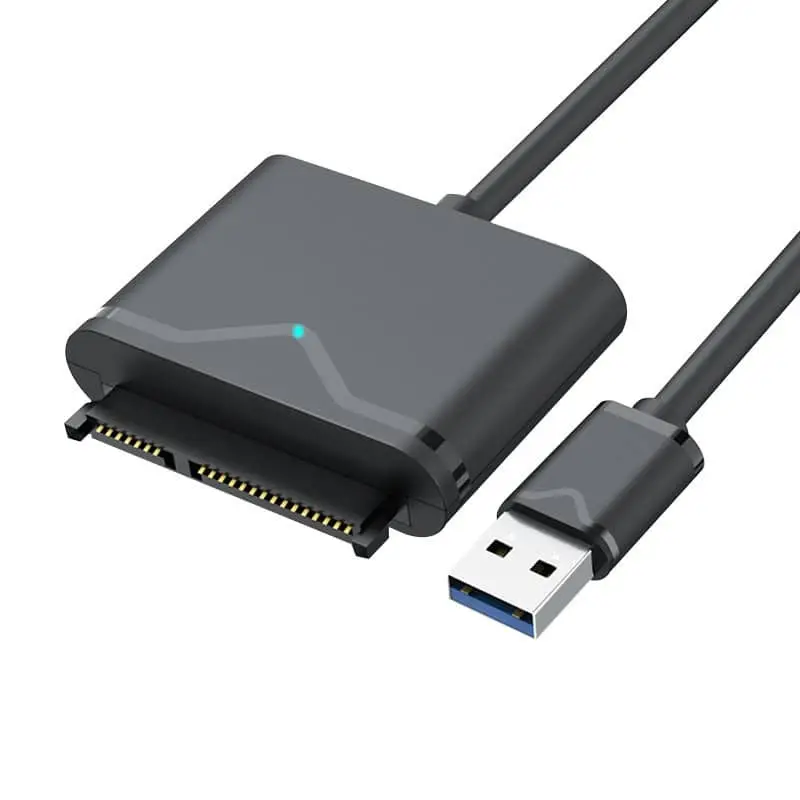 Cable adaptador de disco duro USB 3.0 a SATA III de 2,5" y 3,5" con adaptador de corriente 1