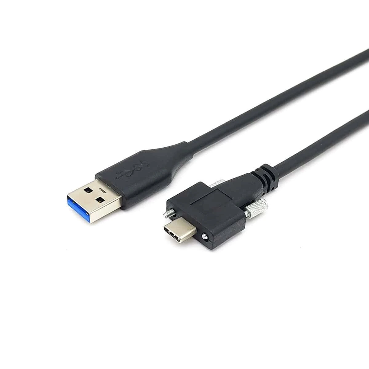 USB 3.0 A - USB C オス パネルマウントケーブル（デュアルネジ付き） 1