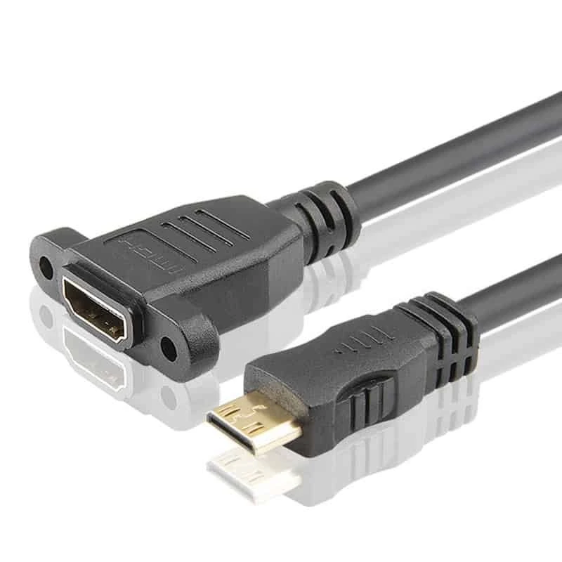 Mini-HDMI-auf-HDMI-Einbaukabel, Verlängerungskabel (Stecker auf Buchse) 1