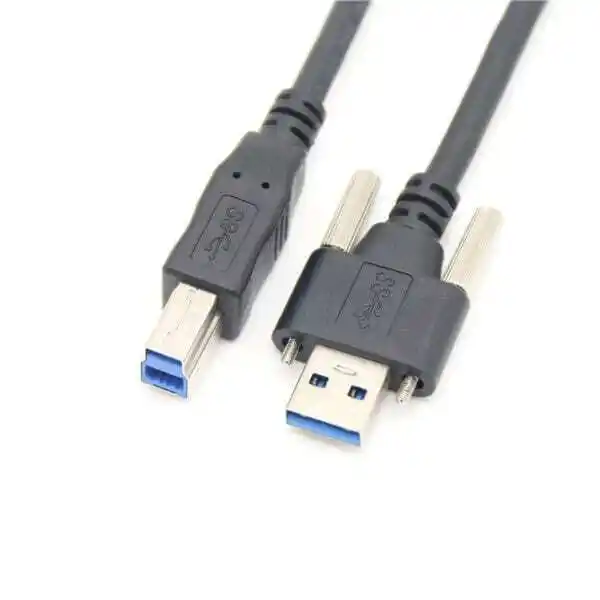 USB 3.0 A to B Panel Mount Cable, Male to Male 1