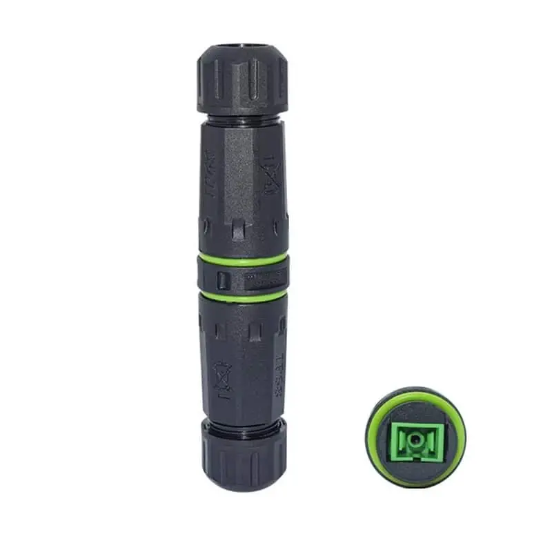 Conector de fibra óptica simplex IP68 SC resistente al agua para extensión de cable de fibra óptica 1