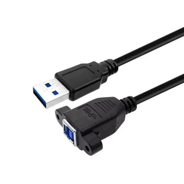 Cable de extensión USB 3.0 A a B para montaje en panel, macho a hembra 1