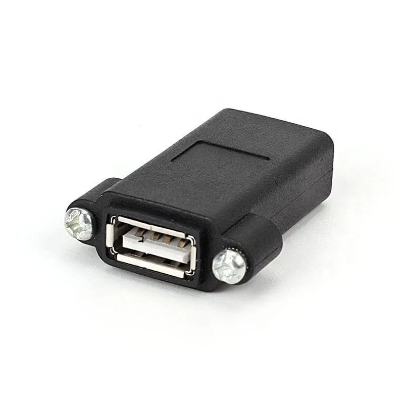 Adaptador de montaje en panel USB 2.0 B a A hembra a hembra 1