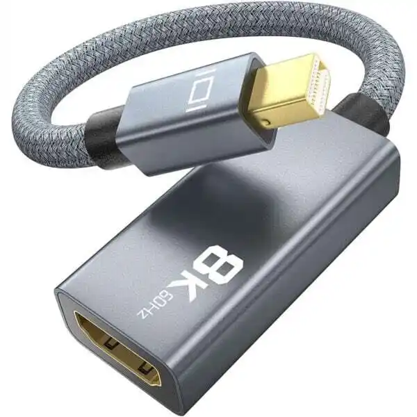 8K Mini DisplayPort 1.4 to HDMI 2.1 Female Adapter 1