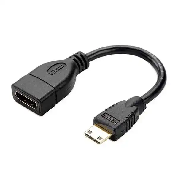 Male to Female Mini HDMI to HDMI Cable 0.15m 1