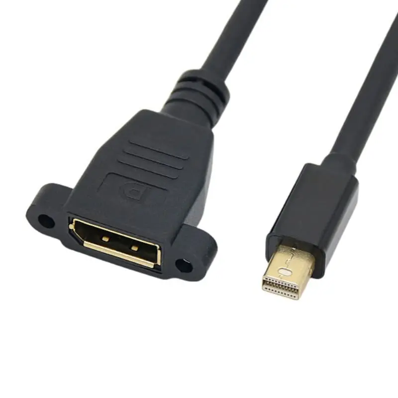 Cable de montaje en panel Mini DisplayPort macho a DisplayPort hembra, cable de montaje en panel Mini DP a DP 1