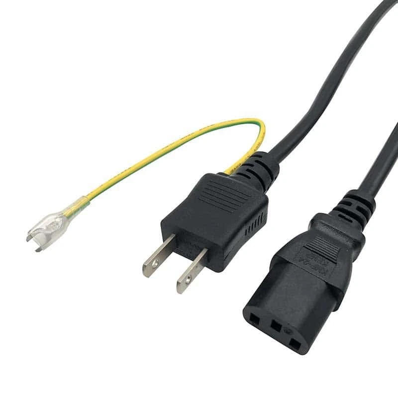Cable de alimentación japonés de 2 pines a IEC320 C13 1