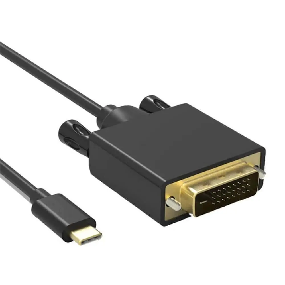 Cable adaptador USB C a DVI macho a macho 1