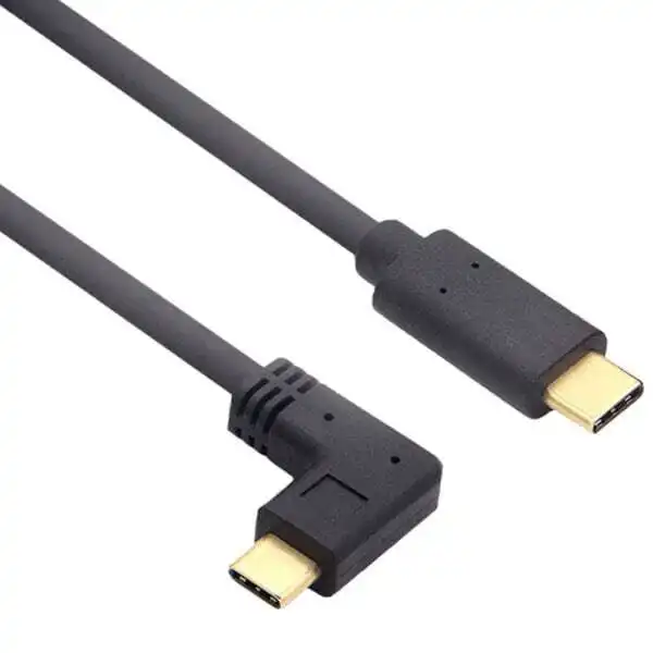 Cable USB 3.2 Gen2 tipo C macho a USB C macho en ángulo 1