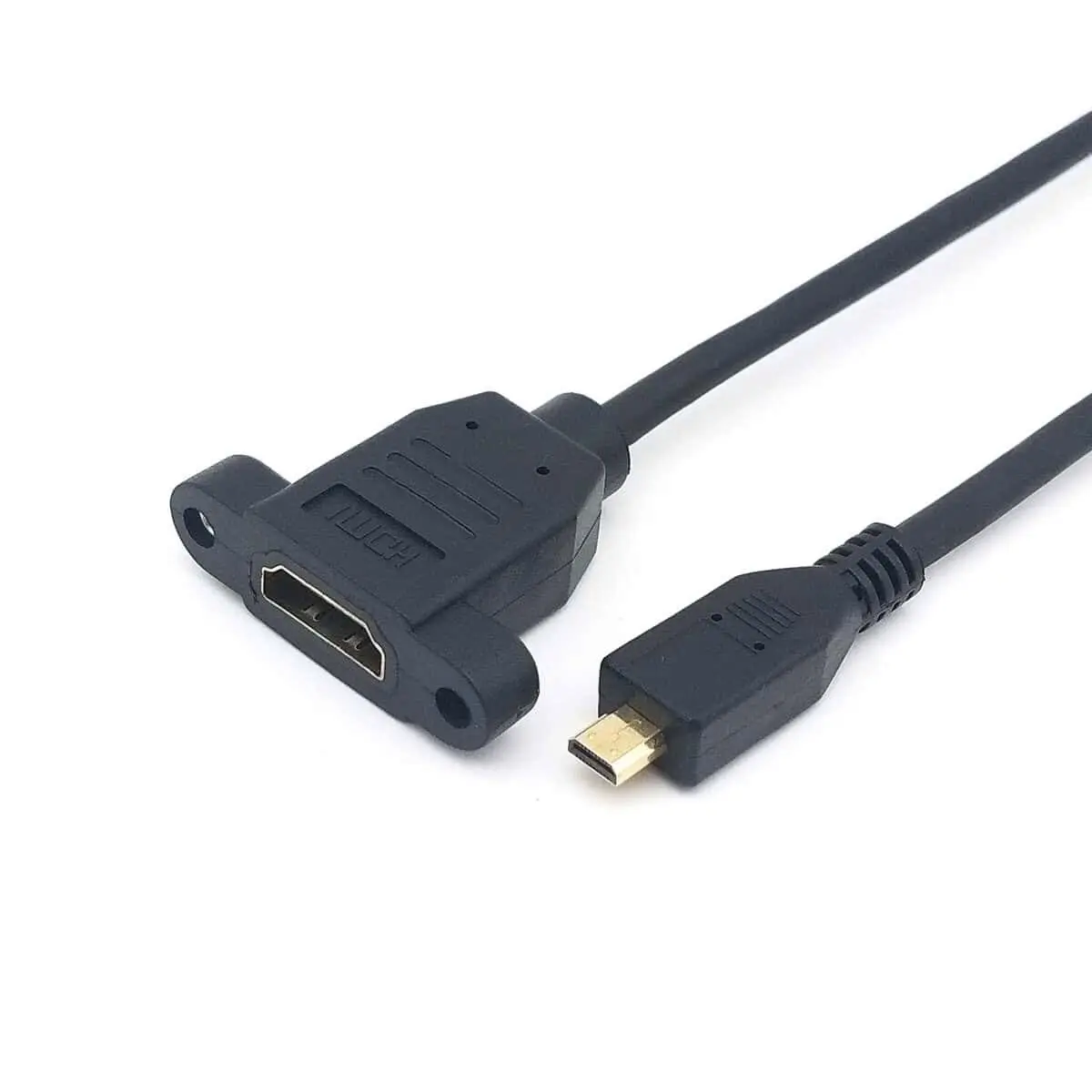 Cable de montaje en panel Micro HDMI a HDMI, cable de extensión macho a hembra 1