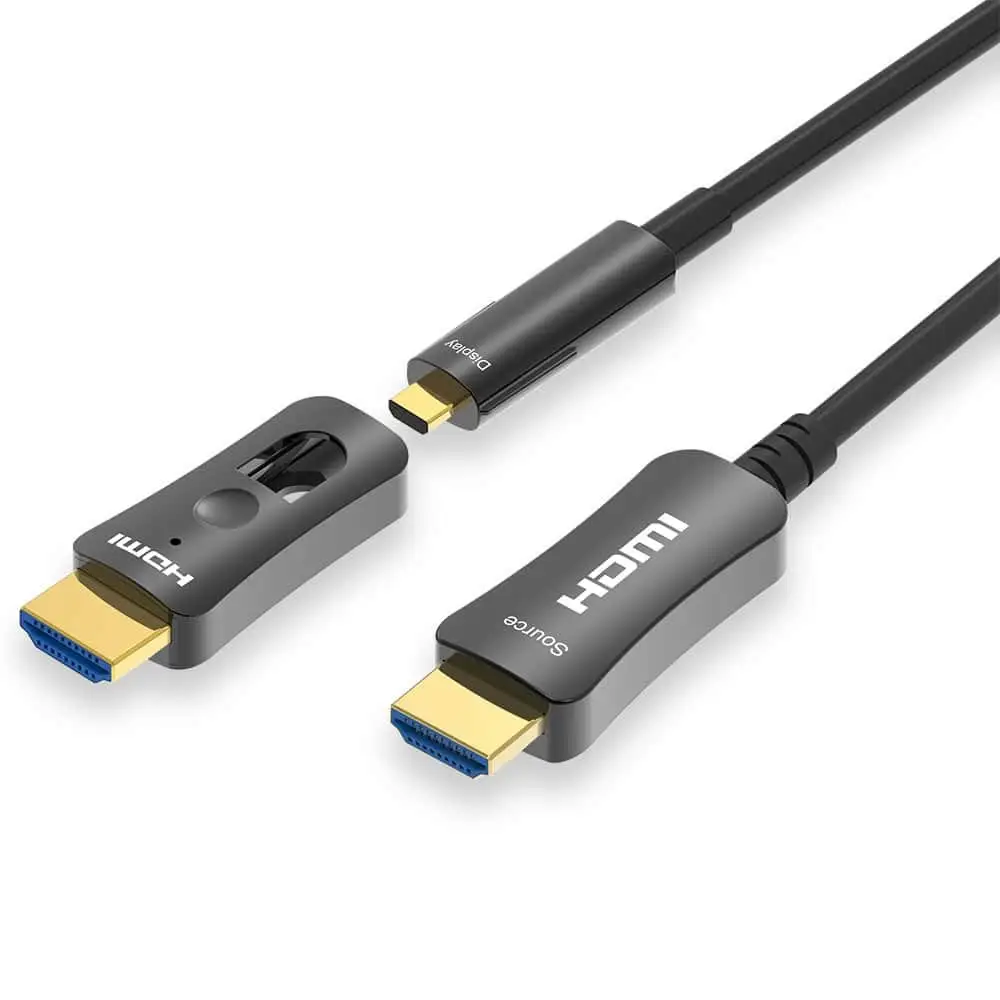 4K Micro HDMI to HDMI 2.0 A TO D AOC Fiber Optic Cable 1