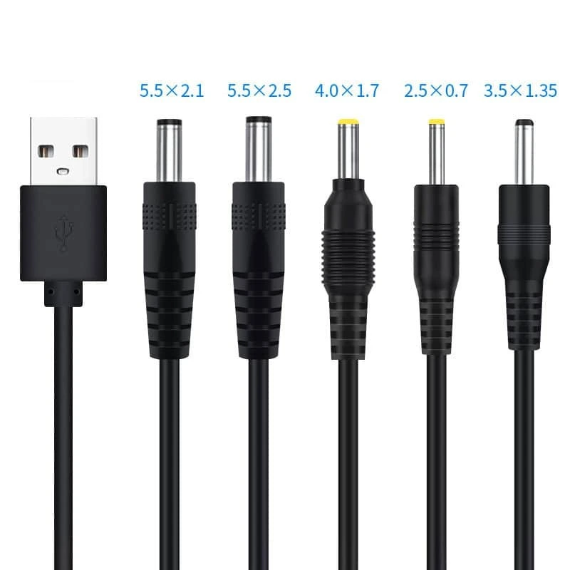 كابل طاقة USB A إلى DC 5 فولت 5521/5525/35135/4017/2517 1