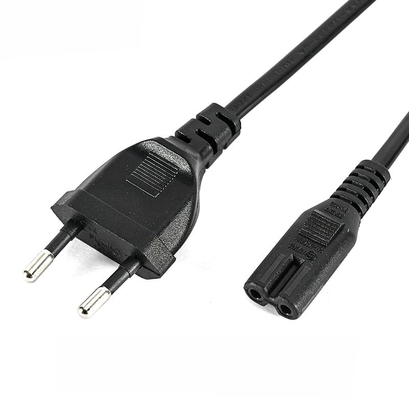 Power Cord European Plug CEE7/16 to IEC320 C7