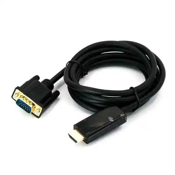 1.8m HDMI Male to VGA 15pin Male Monitor Display Video Adapter Cable 1