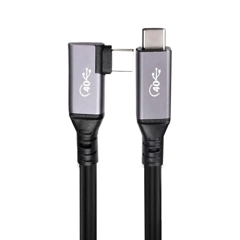 Angle Braided USB 4 Cable, 8K 240W 40Gbps 1