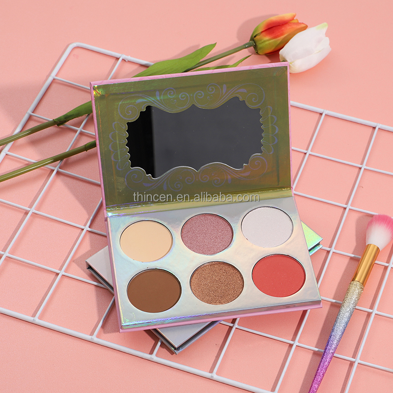 DIY Custom Logo Empty Palette Pressed Blusher Highlighter Palette 16