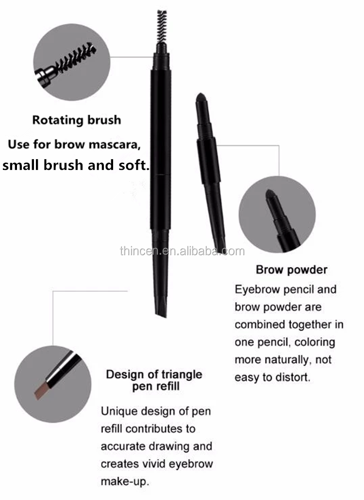 Eyebrow mascara powder 3 in 1 makeup brow pencil private label in stock 24
