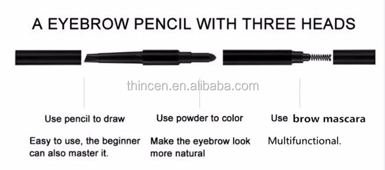 Eyebrow mascara powder 3 in 1 makeup brow pencil private label in stock 26
