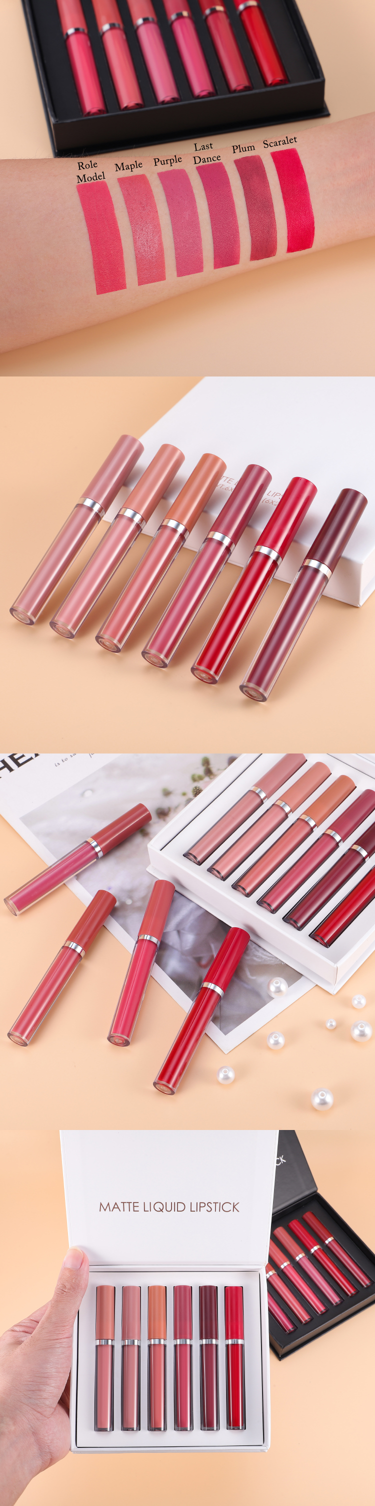 Bester Lieferant für Private-Label-Sets mit 6 matten Flüssiglippenstiften 8
