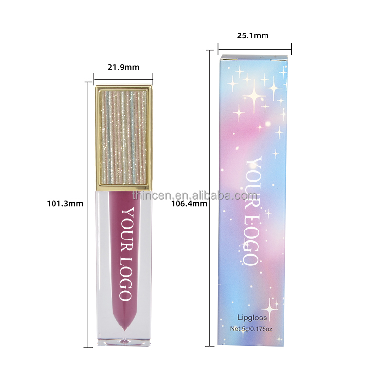 Custom Lipgloss Vendors Vegan Long Lasting Sheer Sparkle Glossy Lipgloss 8