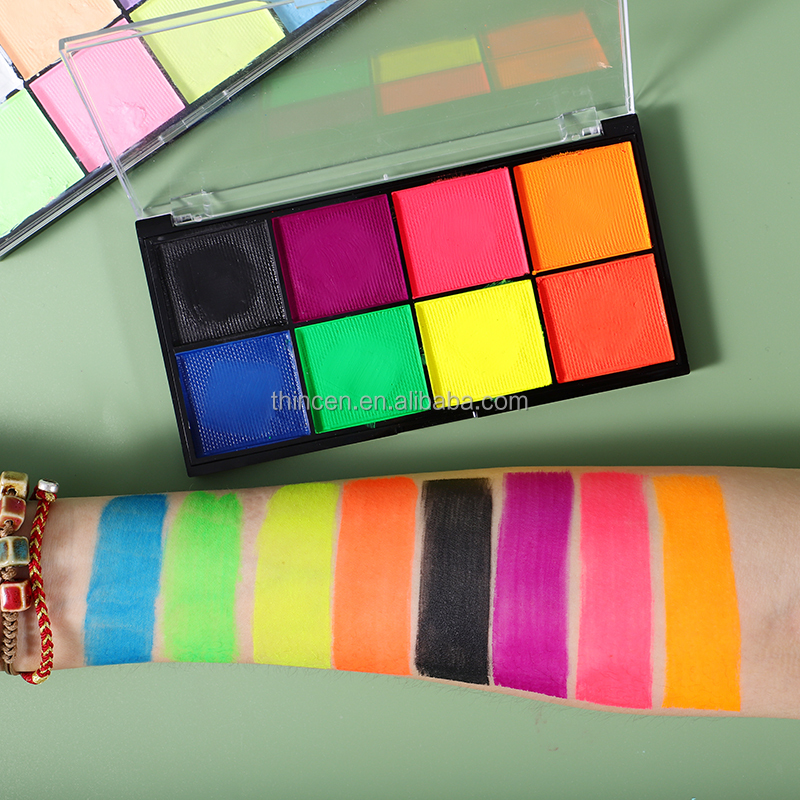 8 Color Wholesale Colorful Private Label Makeup Palette Body Painting Supplies Paint 8