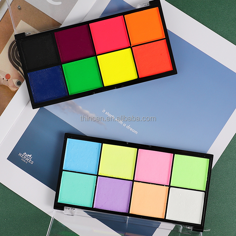 8 Color Wholesale Colorful Private Label Makeup Palette Body Painting Supplies Paint 18