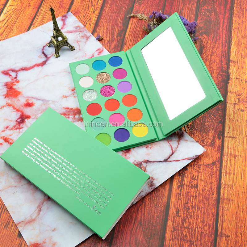 18 colors of highly pigmented matte and shimmer eyeshadow palette manufacturer 20