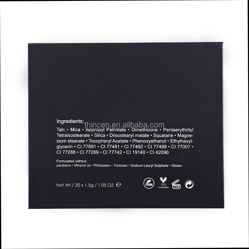 Wholesale 20 Colors High Pigment Vegan Private Label Eyeshadow Palette - Thincen 14