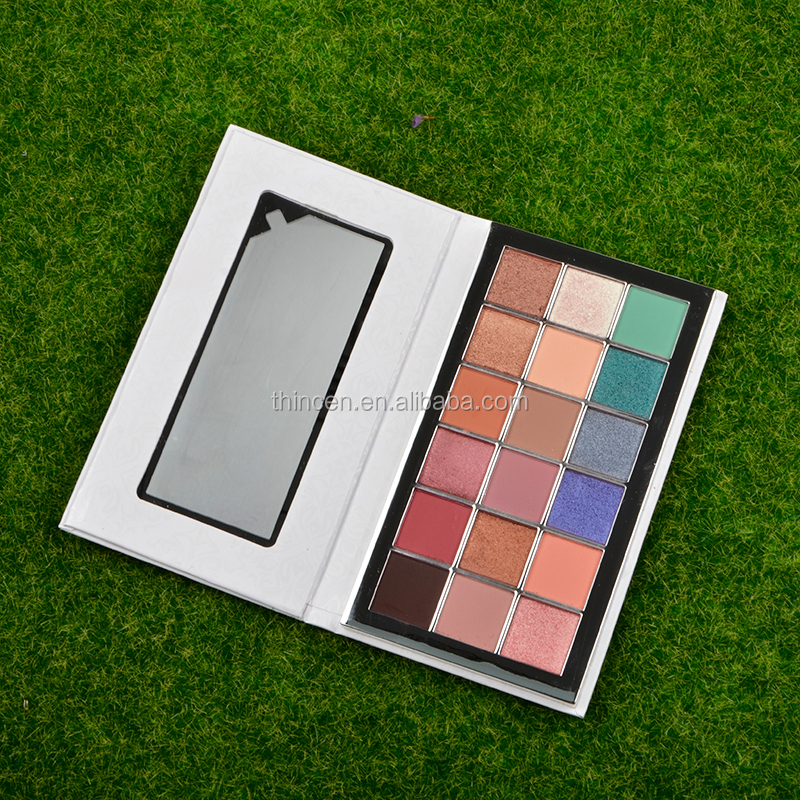 Custom 18 Shades of Eye Makeup Logo Private Label Eyeshadow Palette - Thincen 14
