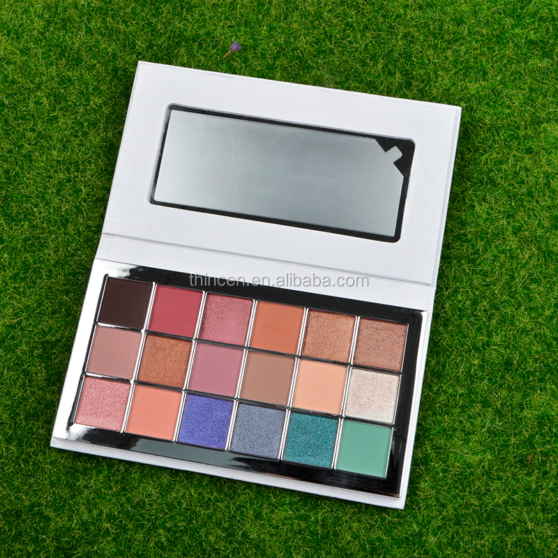 Custom 18 Shades of Eye Makeup Logo Private Label Eyeshadow Palette - Thincen 10