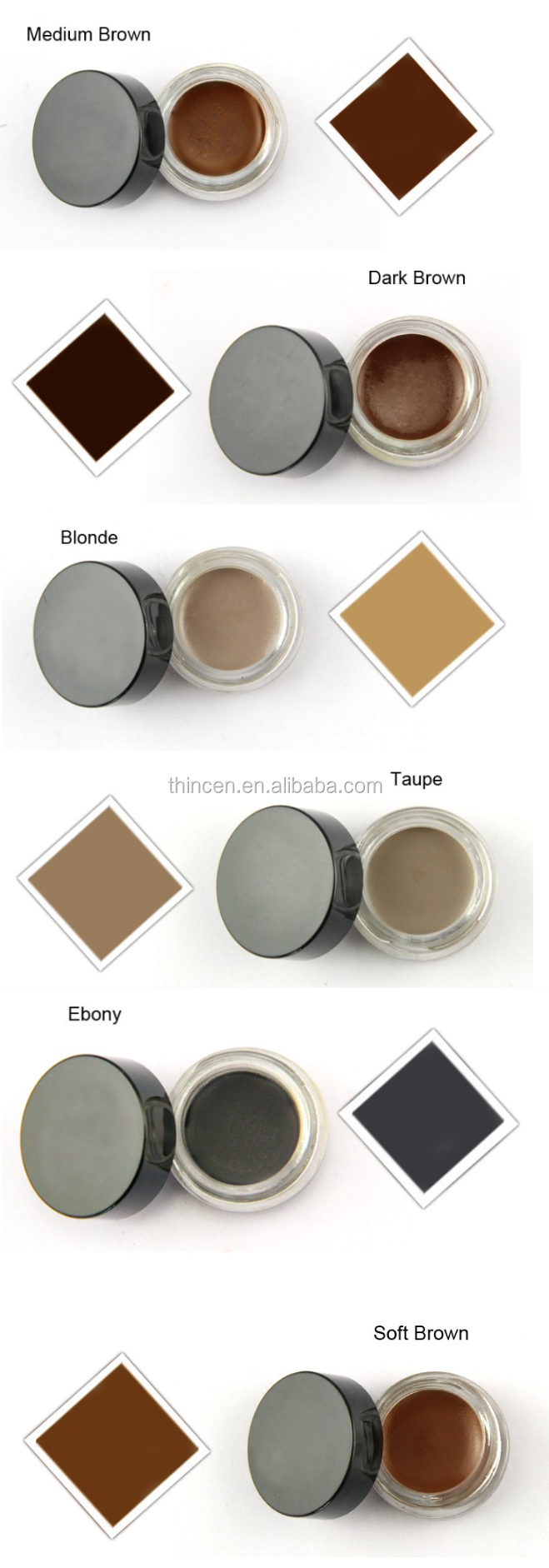 Thincen - Eye Brow Makeup Custom Your Own Label Eyebrow Tint Pomade Gel Eyebrow 10
