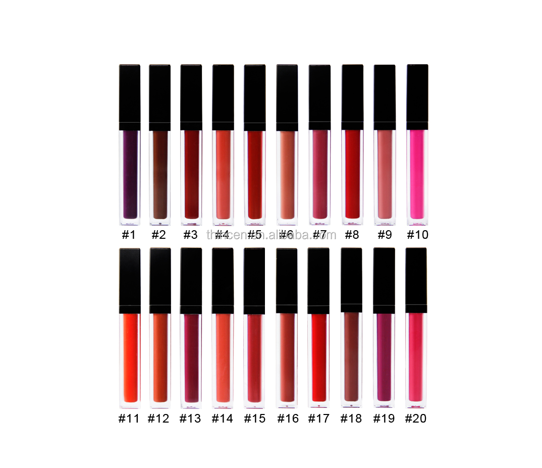 Long Lasting Colorful Liquid Lipstick Waterproof Lip Gloss Private Label 10