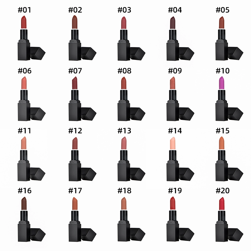 شركة ثينسن لتصنيع أحمر شفاه عالي الجودة مقاوم للماء بـ ٢٠ لونًا بلمسة نهائية مطفية | 1