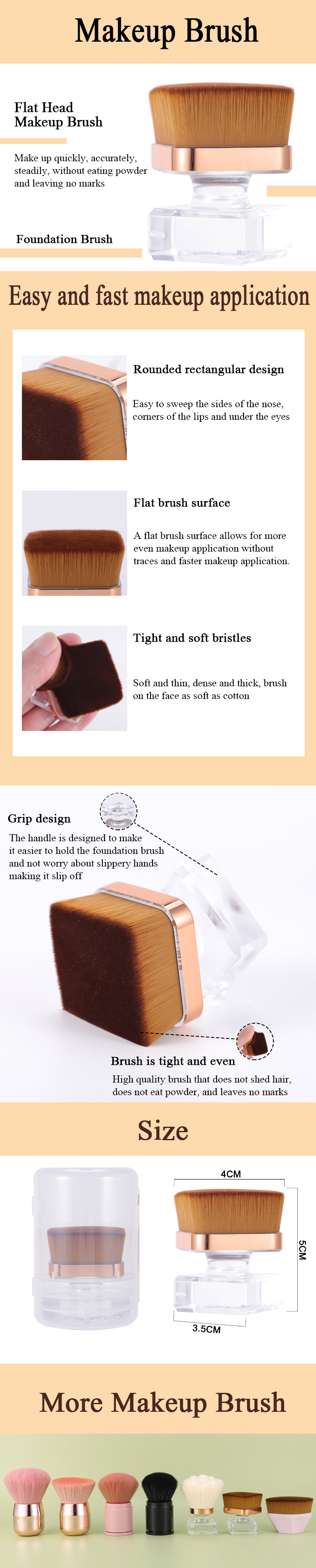 Flawless Foundation Makeup Brush Supplier & manufacturers | Thincen 8