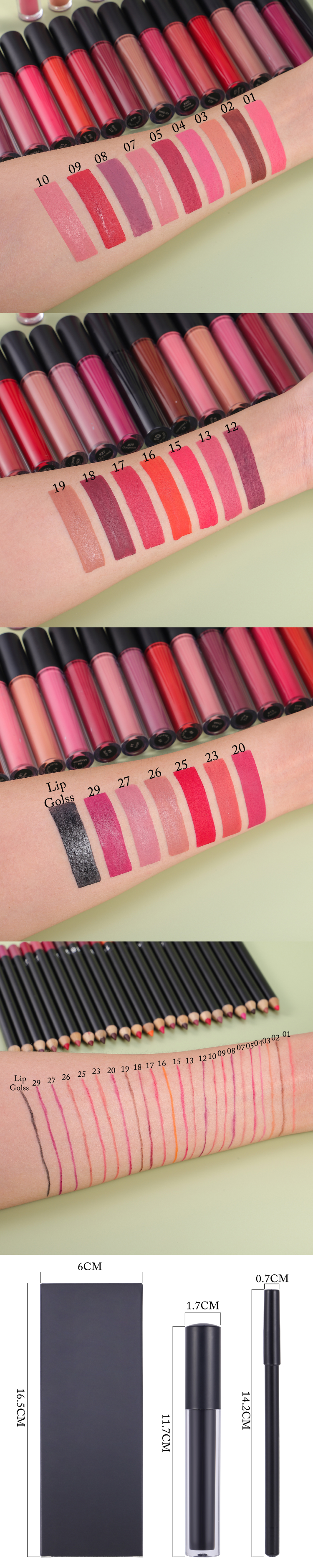 Pengilang Kit Pensel Gincu & Bibir Cecair Label Persendirian Berkualiti | Thincen 10